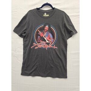 Authentic Hendrix Jimi Hendrix 1969 Tour Graphic T-Shirt Grey Shadow Medium NEW